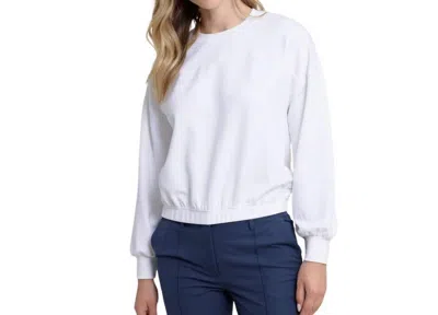 Southern Tide Addison Interlock Crew Sweatshirt In Classic White In Multi