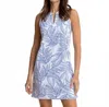 Southern Tide Ainslee Blue Palms Printed Dress In Blue Lolite In Multi