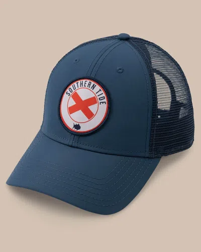 Southern Tide Alabama Patch Performance Trucker Hat In Seven Seas Blue