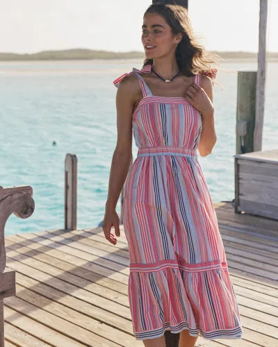 Southern Tide Alexandrea Midi Dress In Peaches N' Cream