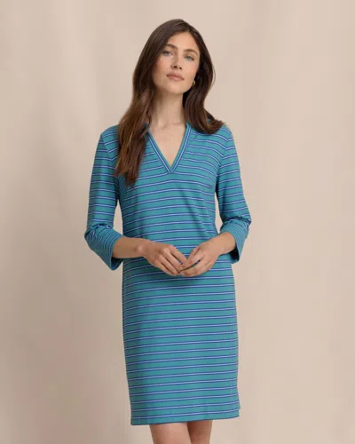 Southern Tide Alicia Stripe Dress In Spruce Shade