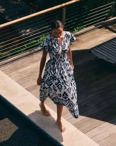 Southern Tide Ana Dolman Sleeve Maxi Dress In Star White