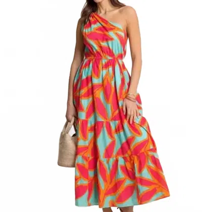 Southern Tide Analeah Garden Glory Printed Maxi Dress In Mint In Orange
