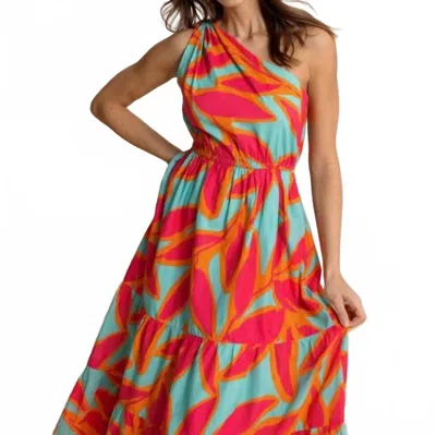 Southern Tide Analeah Garden Glory Printed Maxi Dress In Mint In Red