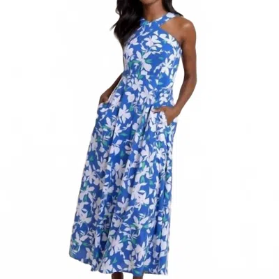 Southern Tide Anniston Blossom Bay Maxi Dress In Blue Lolite In Multi