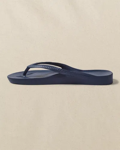 Southern Tide Archies Navy Arch Support Flip Flop In Animal Print