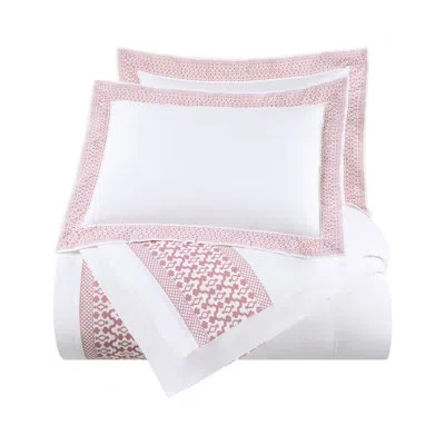 Southern Tide Augustine White/pink Comforter Set In White,pink
