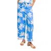 Southern Tide Avery Leafy Luxe Printed Pant In Boat Blue In Multi