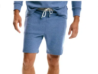 Southern Tide Backrush Heather Lounge Short In Seven Seas Blue