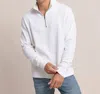 Southern Tide Bay Berry Quarter Zip Sweater In Sand White In Multi