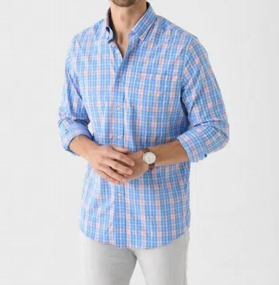 Southern Tide Beckenham Plaid Intercoastal Long Sleeve Sport Shirt- In Boat Blue