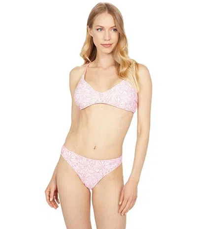 Southern Tide Blossom Bikini Top Women's Pink Stretch Reversible Jdm881