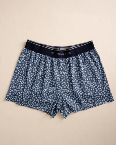 Southern Tide Blossom Bliss Performance Boxer In Light Indigo