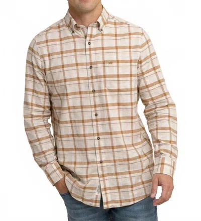 Southern Tide Botnay Bay Plaid Sportshirt In Sand White In Neutral