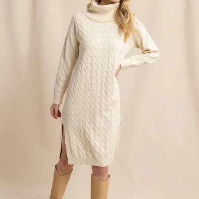 Southern Tide Brea Sweater Dress In Sand White In Multi