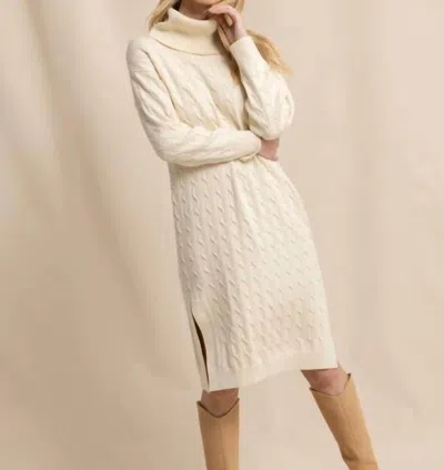 Southern Tide Brea Sweater Dress In Sand White In Neutral