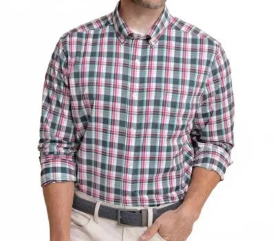 Southern Tide Breakwater Plaid Brrr Intercoastal Sport Shirt In Dress Blue In Multi