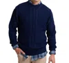 Southern Tide Broad River Crew Sweater In Dark Indigo In Purple
