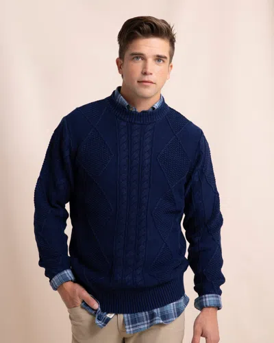 Southern Tide Broad River Indigo Crew In Dark Wash Indigo