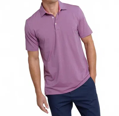Southern Tide Brrr-eeze Meadowbrook Stripe Polo In Very Berry In Purple