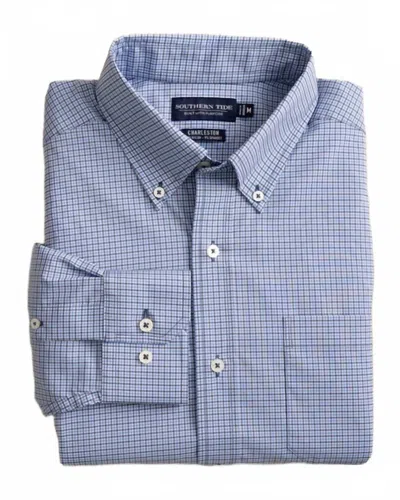 Southern Tide Brrr Intercoastal Bowry Sportshirt In Seven Seas Blue