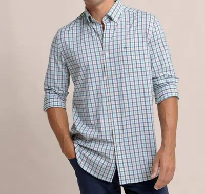 Southern Tide Brrr° Intercoastal Glenmoor Plaid Sport Shirt In Light Indigo