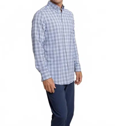 Southern Tide Brrr Intercoastal Haywood Plaid Sportshirt In Triumph Blue