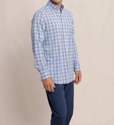 Southern Tide Brrr Intercoastal Sport Shirt Haywood Plaid In Triumph Blue In Multi