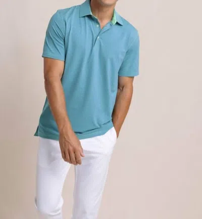 Southern Tide Brrreeze Meadowbrook Stripe Polo In Parakeet