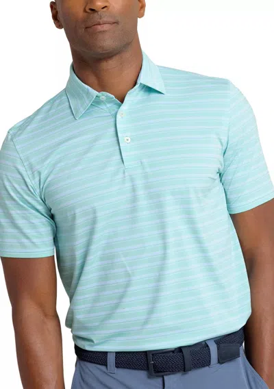 Southern Tide Brrreeze Pearl Cove Stripe Polo In Mint In Green