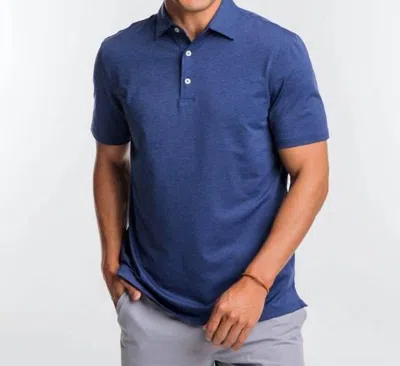 Southern Tide Brrreeze Performance Heather Polo In Heather Nautical Navy In Multi