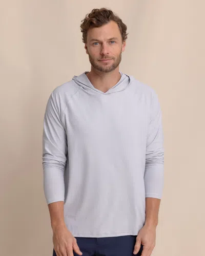 Southern Tide Brrr°®-illiant Performance Hoodie In Platinum Grey