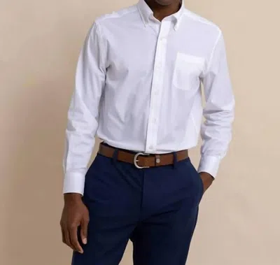Southern Tide Brrrr Solid Intercoastal Sportshirt In Classic White In Multi