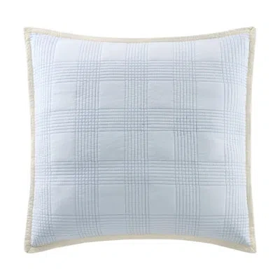 Southern Tide Camden Euro Blue/ivory Sham In Blue,ivory