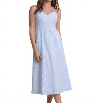 Southern Tide Cami Seersucker Dress In Ocean Channel In Blue