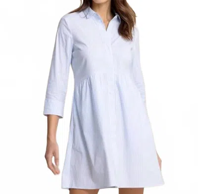 Southern Tide Cara Brrr° Stripe Dress In Cerulean In Blue