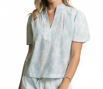 Southern Tide Cassia Top In Dewdrop Blue