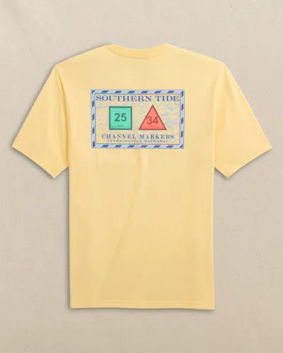 Southern Tide Channel Marker Short Sleeve T-shirt In Pineapple