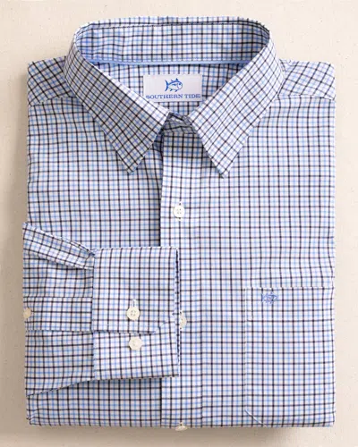 Southern Tide Charleston Summerton Plaid Sport Shirt In Ocean Channel