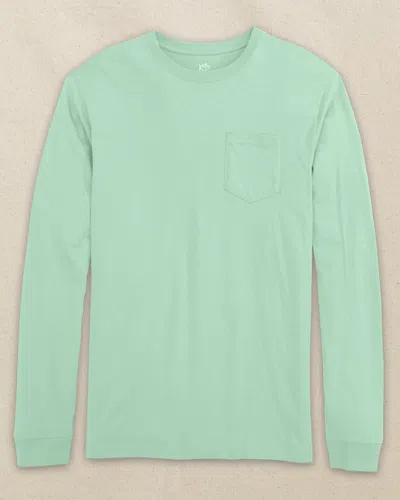 Southern Tide Classic Long Sleeve Pocket T-shirt In Green