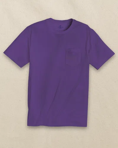 Southern Tide Classic Short Sleeve Pocket T-shirt In Regal Purple