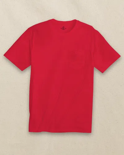 Southern Tide Classic Short Sleeve Pocket T-shirt In Varsity Red
