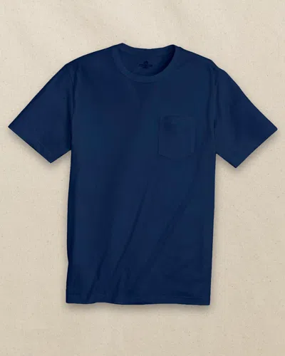 Southern Tide Classic Short Sleeve Pocket T-shirt In Yacht Blue