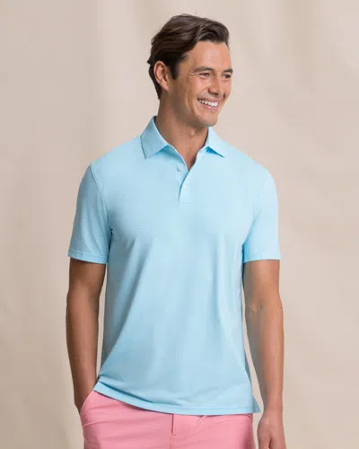Southern Tide Coastal Breeze® Heather Performance Polo In Heather Tropical Breeze Blue