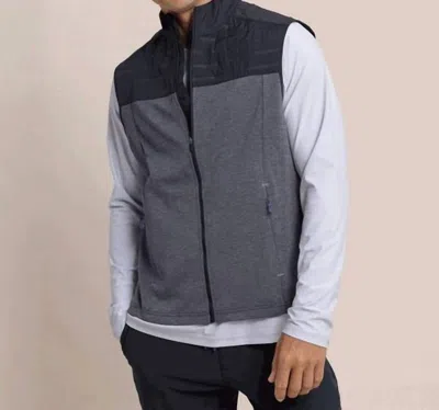 Southern Tide Coligny Quilted Vest In Caviar Black In Multi