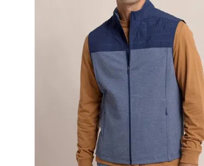 Southern Tide Coligny Quilted Vest In Dress Blue