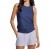 Southern Tide Cora Brrr-iliant Tie Back Tank In Nautical Navy In Black