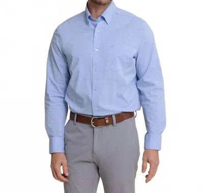 Southern Tide Crofton Plaid Charleston Sport Shirt In Ocean Channel In Blue