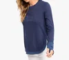 SOUTHERN TIDE DEMY LONG SLEEVE PERFORMANCE TOP IN NAUTICAL NAVY