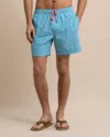 Southern Tide Ditzy Floral Swim Trunk In Ocean Aqua In Multi